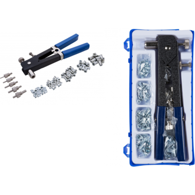 Bluespot 86pc threaded rivet nut setting insert riveting gun rivnut tool m3 - m8