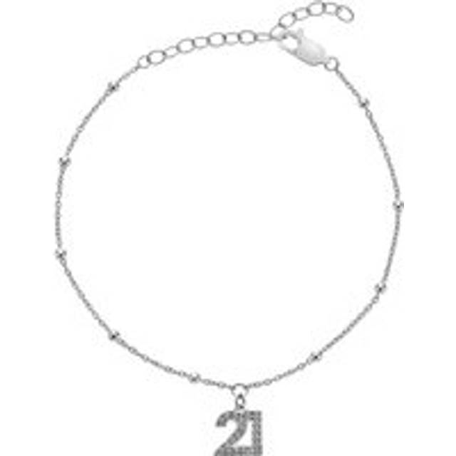 Hot Diamonds Silver Whisper Sterling Silver & Cubic Zirconia 21st Birthday Bracelet