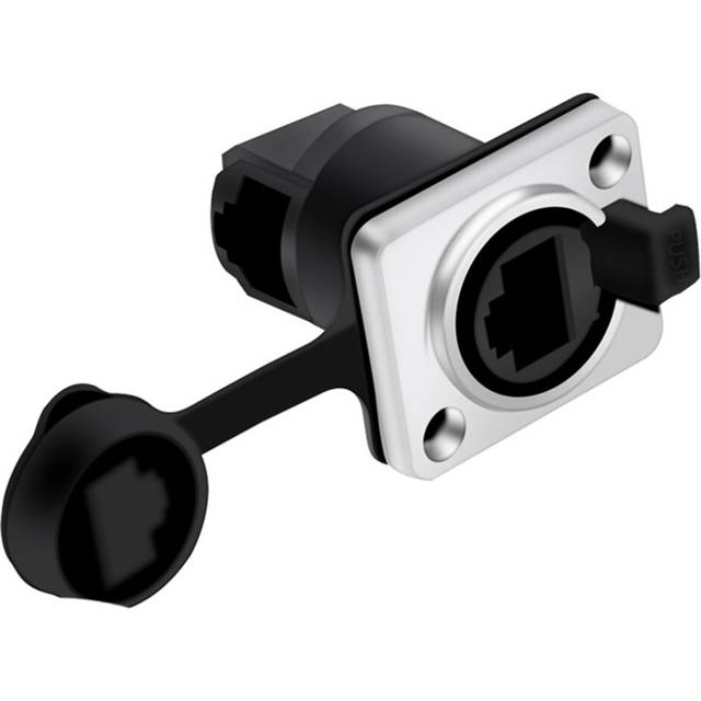 RJ45 Waterproof Network Connector 8P8C Female Panel Mount Sockets RJ45 Ethernet Connector(Style 3)