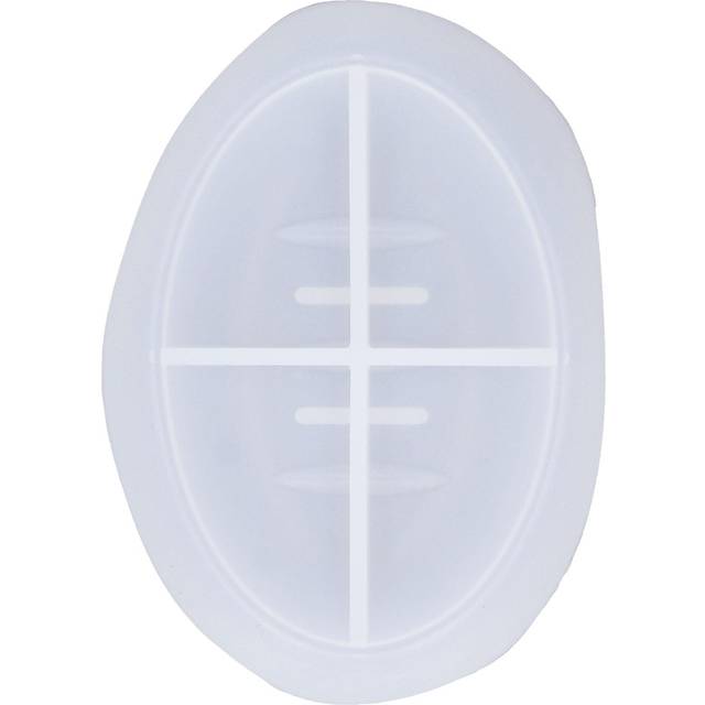 Soap Dish Mold DIY Making Oval Shape Silicone Mirror Leaky Drain Soap Box for Handicrafts Gift