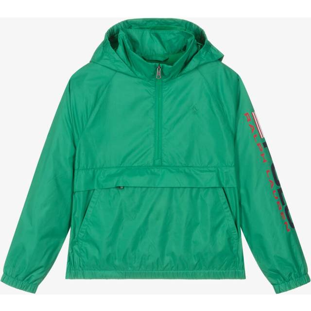 Boys Casey Half Zip Windbreaker in Green