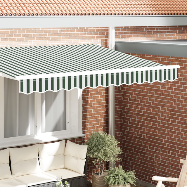 vidaXL Awning Valance for 3 m Frame Green and White 2.8 x 0.2 m
