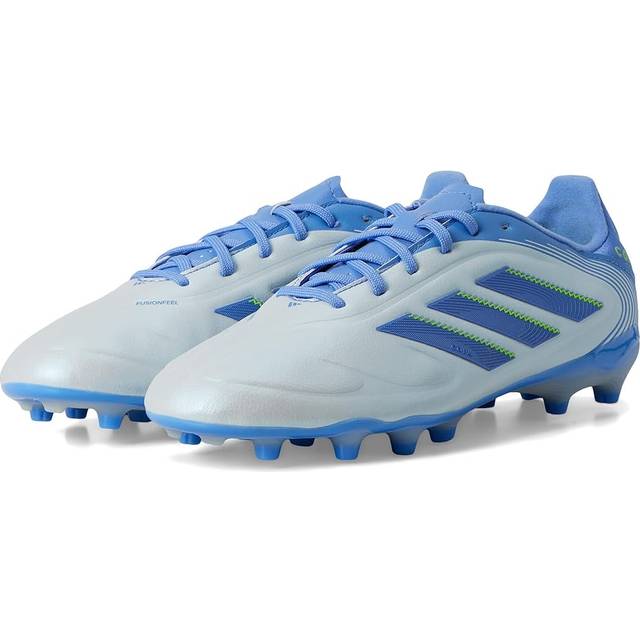 adidas Copa Pure III League FG/MG Junior Soccer Cleat Halo Blue/Blue Fusion/Lucid Lemon-10.5k