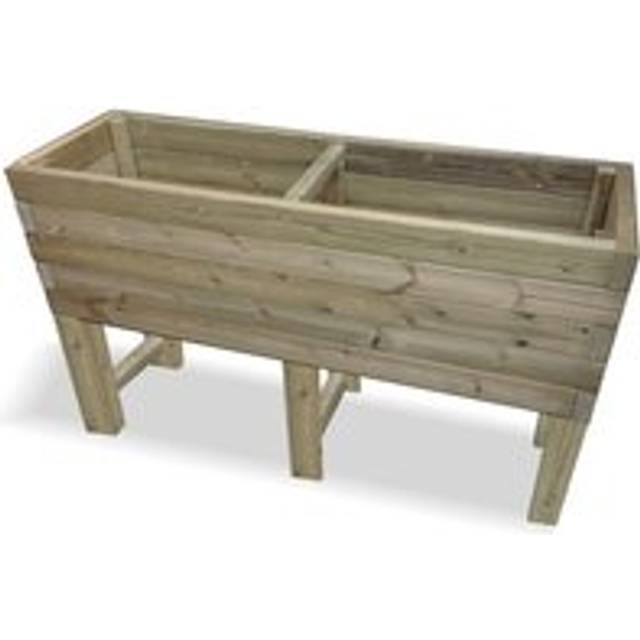 Raised Super Heavy Duty Veg Trough - Timber - L60 x W120 x H80 cm - Fully Assembled