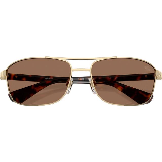 Burberry Man BE3163  110973 Sunglasses Metal Gold Brown Squared Normal