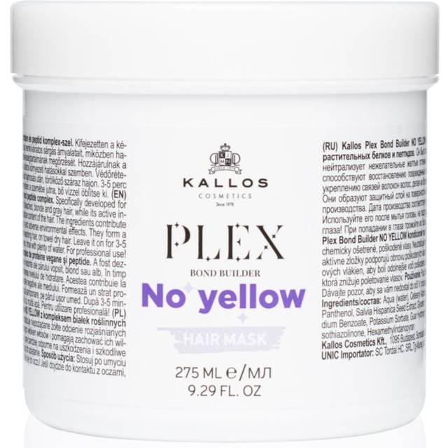 Kallos Plex No Yellow Hårmaske 275 ml 275ml