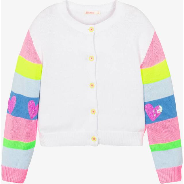 Billieblush Girls White Cotton Knit Cardigan - 12 year