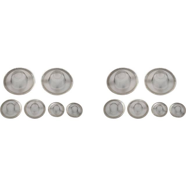 12Pcs Kitchen Bathroom Sink Mesh Strainer Stainless Steel, Medium and Small (Pack of 6)