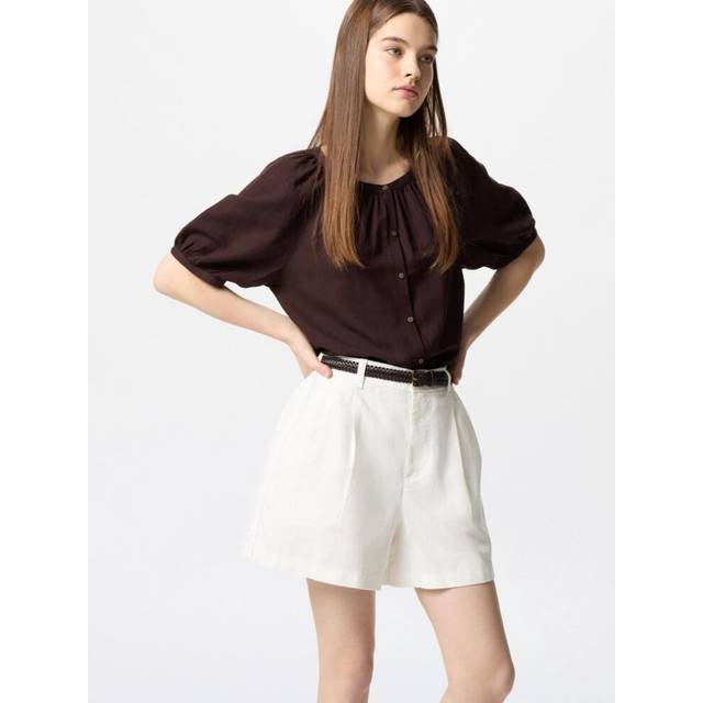 (01 OFF WHITE/XXL) Uniqlo Japan Linen Cotton Shorts