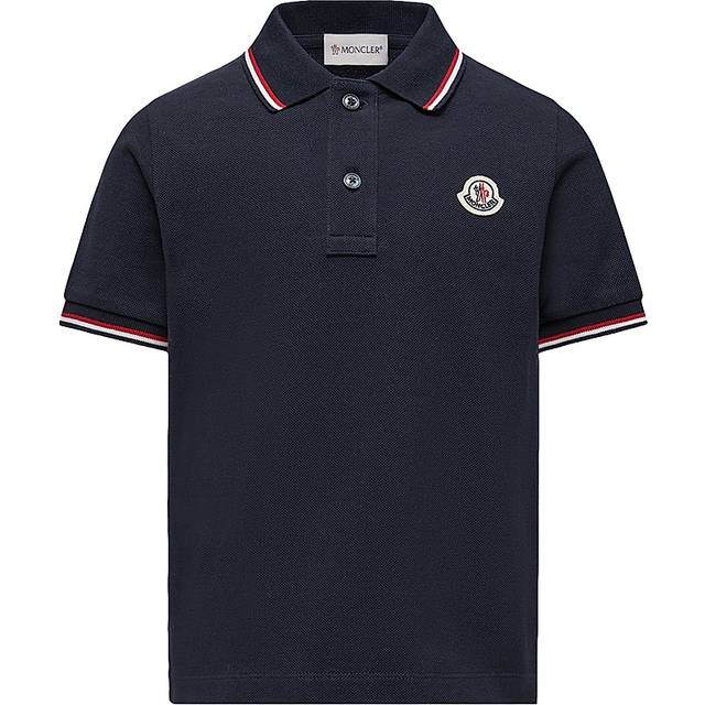 Moncler Enfant Boys Logo Polo Shirt in Navy 6 Years Blue By Childsplay Clothing