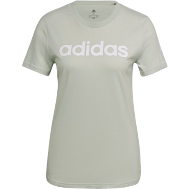 Essentials Slim Logo T-Shirt - Linen Green / White