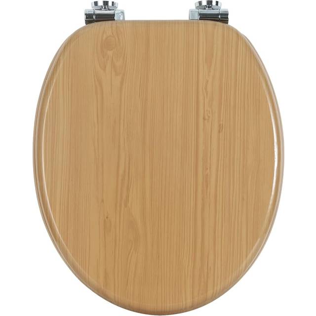 Wooden Toilet Seats Soft Close wc Seat Hinge Ideal for Standard Toilet Beautiful Maple - Woltu