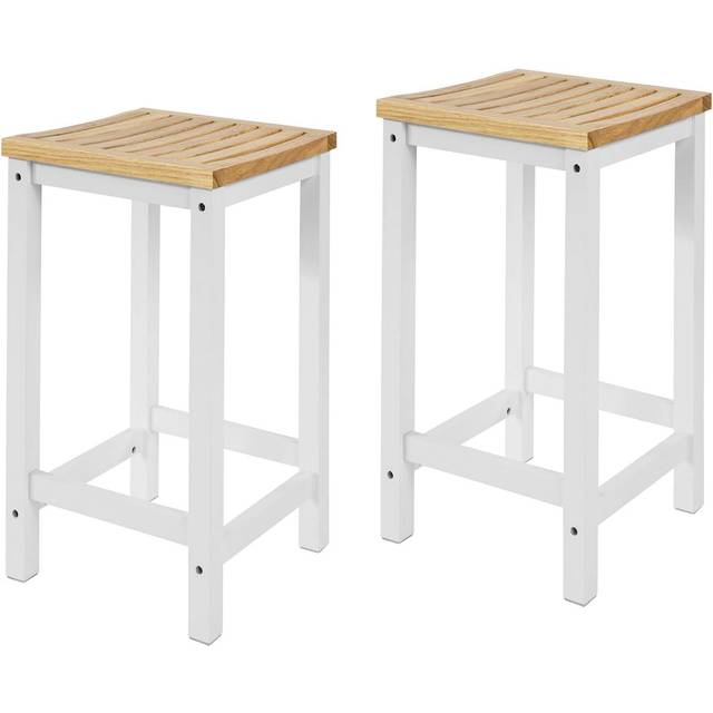 SoBuyÂ® FST29-WNx2, Set of 2 Kitchen Breakfast Bar Stool Bathroom Stool