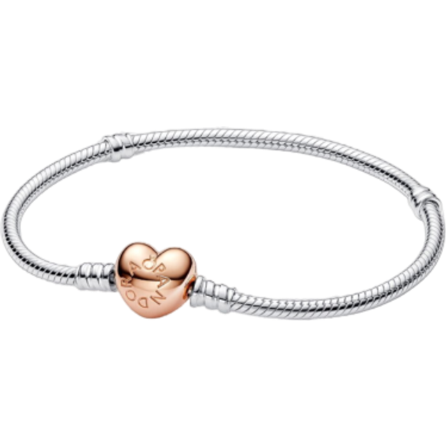 Pandora Armband - mit Herz-Verschluss - 580719 - silber
