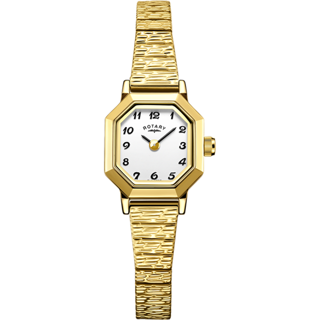 Rotary LB0076429 Gold Plated Expanding Bracelet Strap Watch - W6347