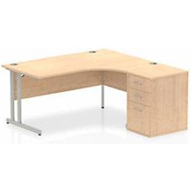 Impulse 1600 Right Hand Cantilever Workstation 600 Pedestal Maple
