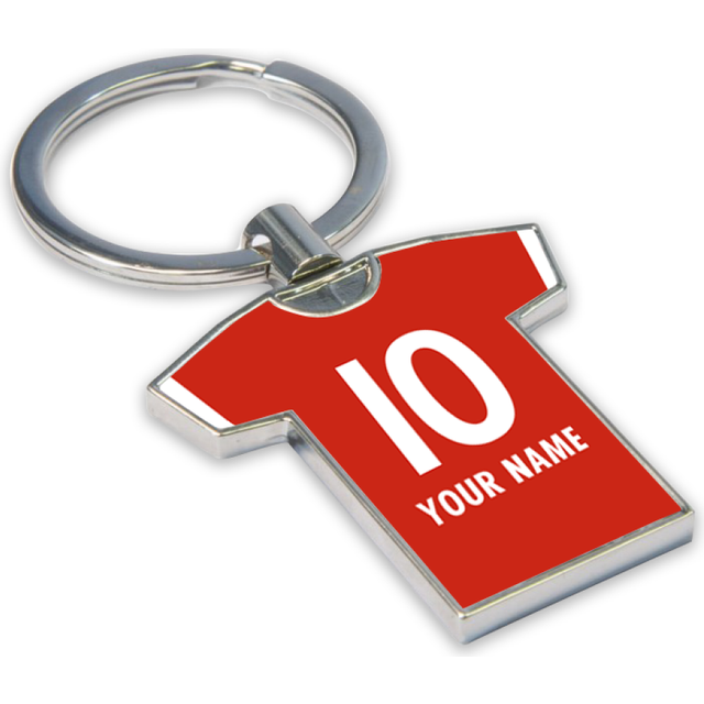 Personalised Bayern Munich Key Ring Adults Red One Size Polyester UKSoccershop