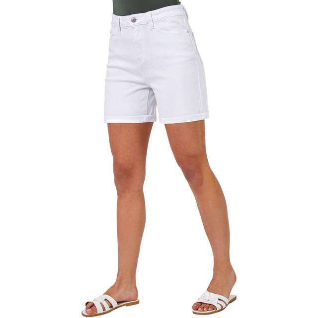 Stretch Mom Shorts - White - Size 14 - Roman