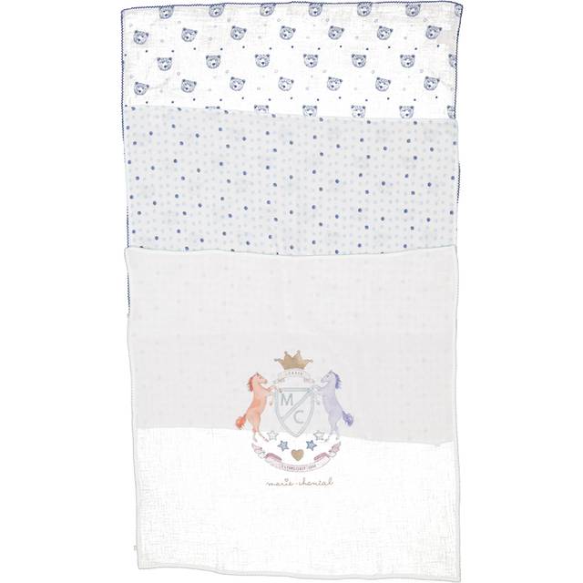 Marie Chantal Kids Graphic-Print Muslin Cloths - Blue (Dimension: 6.0000x4.0000x2.0000 inches)