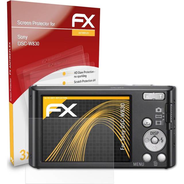 Atfolix 3x Screen Protection Film For Sony Dsc-w830 Matt&shockproof