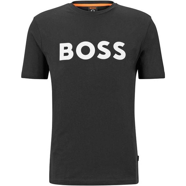 BOSS Orange Thinking 1 Cotton-Jersey T-Shirt - M - Black