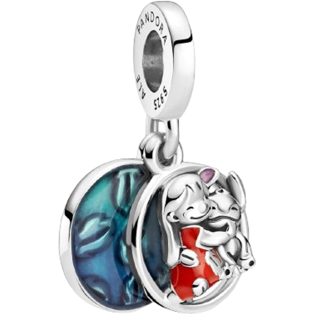 Pandora Disney Lilo & Stitch Family Dangle Charm - Enamel / Sterling silver / Blue - one size