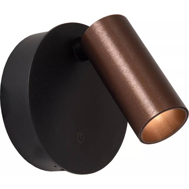 Lucide Toni Rechargeable Wall Spotlight Battery pack 8,1cm LED Dim. CCT 1x2W 2700K/4000K - Magnetic - Coffee, Brown