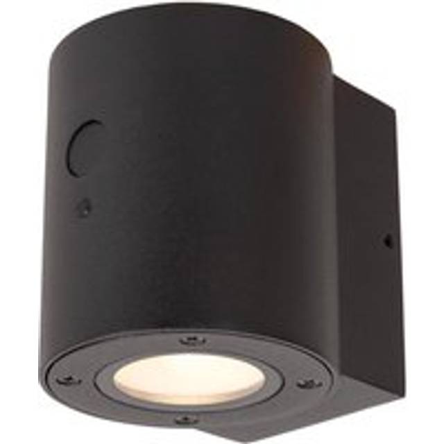 Lucide Perth Wall light Outdoor- Solar 9cm LED Dim. 2850K/3150K IP65 - Day/Night Sensor - Black, Black