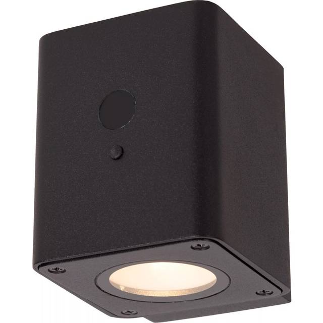Lucide Ramin Wall light Outdoor- Solar - LED Dim. 2850K/3150K IP54 - Day/Night Sensor - Black, Black