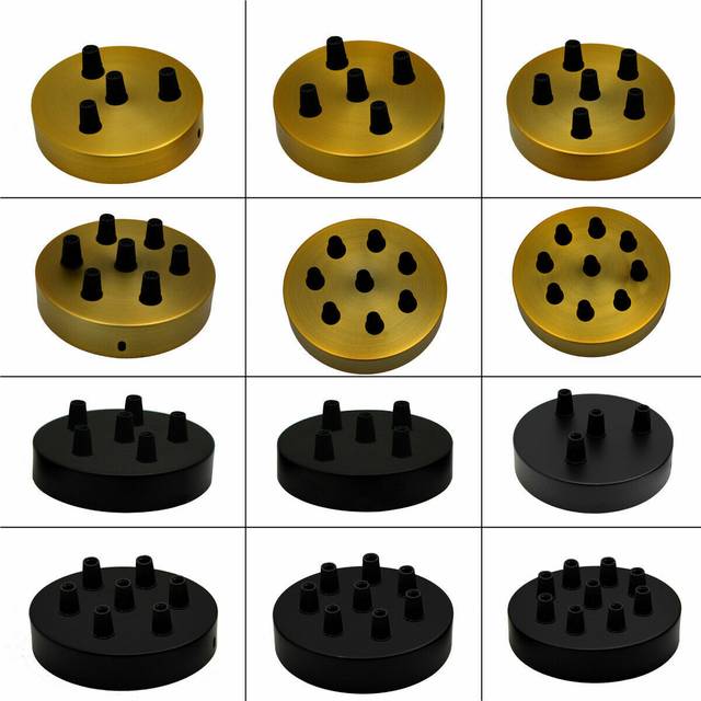 Single& multi point drop outlet metal ceiling rose perfect for fabric cable flex