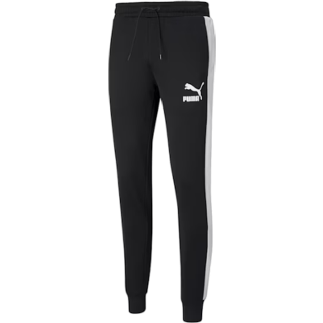 Puma Iconic T7 Mens Black Track Pants Cotton - Size Small