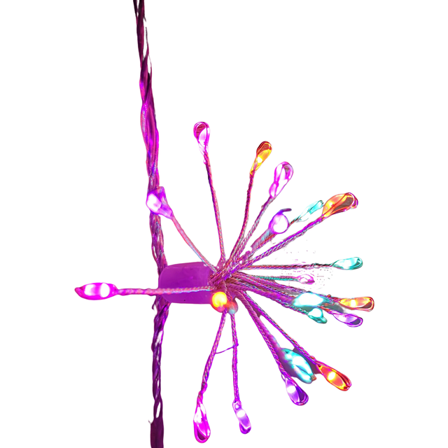 20 Multi Function Starburst Battery Operated Christmas Lights - Multicolour - Yellow