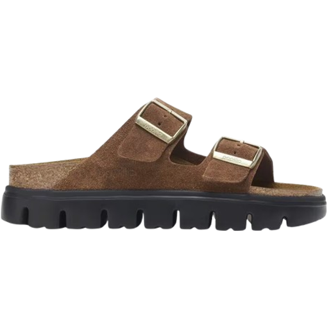 Suede leather platform sandals Birkenstock Arizona - Marron - 39 Narrow