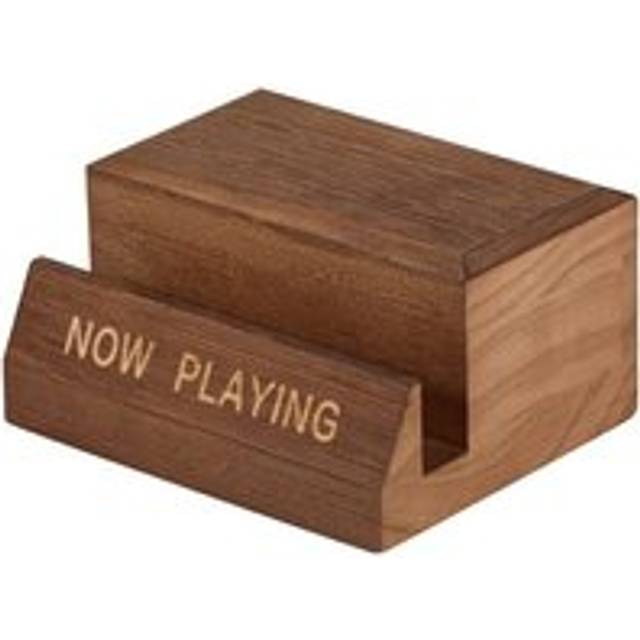Tlily - Wooden Vinyl Record Holder Display Stand - Tabletop Now Playing Album Cover Holder- Single cd lp Shelf