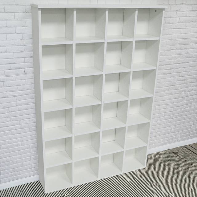 PIGEON HOLE - 480 CD 312 DVD Blu-ray Media Cubby Storage Shelves - White - White