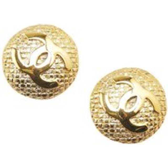 Womens Preloved CC Logo Woven Earrings Wo - Gold - Metallics - One Size