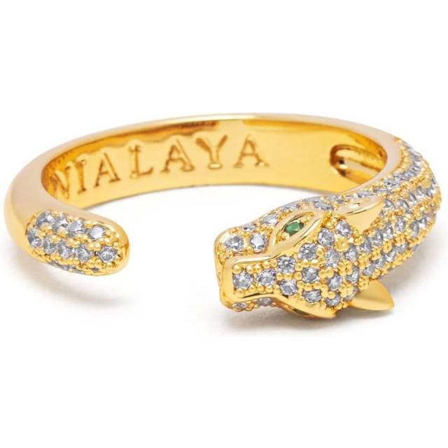 Nialaya Jewelry - Panther wrap ring - women - Gold Plated Sterling Silver - 6