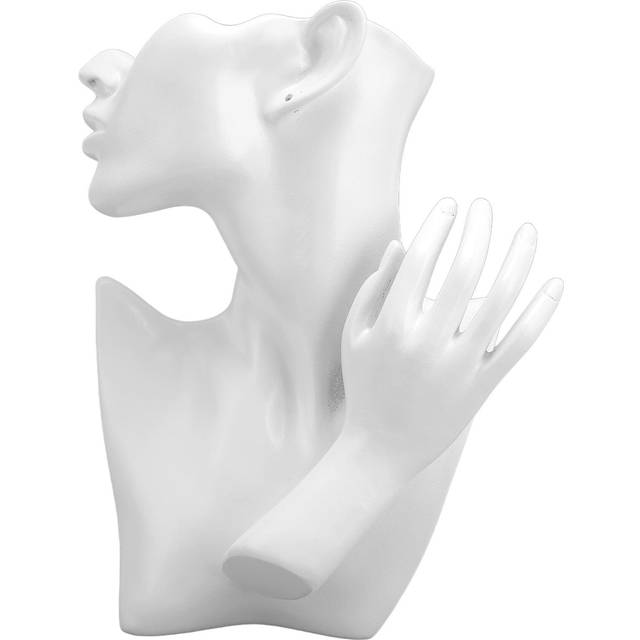 Mannequin Hand Jewelry Holder Bracelets Rings Earrings Necklaces Display Stand White Resin