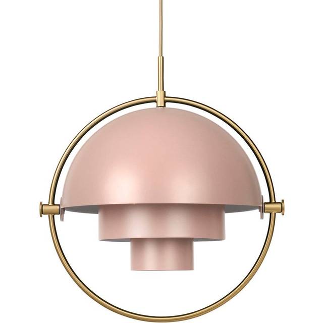 Multi-Lite Pendant 36 cm, Brass / Rose Dust Semi-matte