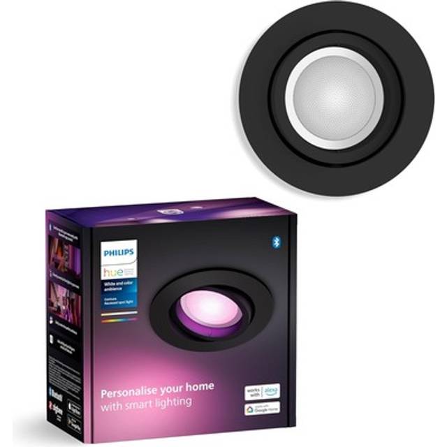 Philips hue white & color ambiance centura round downlights 1 pack, dimmable ce