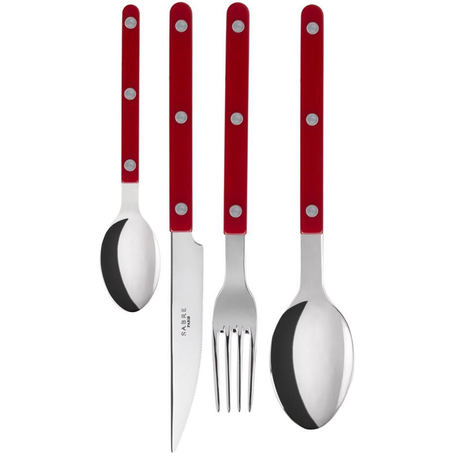 Sabre - Bestickset 24 Delar Bistrot Burgundy Paris - Vinröd