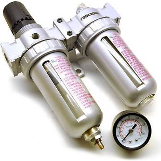 Air tool / line compressor regulator lubricator and water trap with filter te379