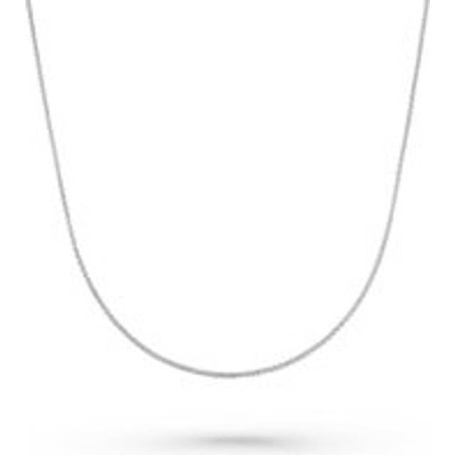 9ct White Gold Adjustable Spiga Necklace