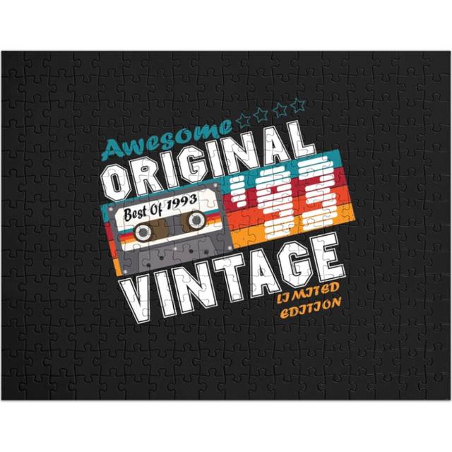 (1993 Vintage Retro Vintage Birthday=7194) Jigsaw Puzzle Wooden 300-Piece for Adults Kids Seniors- Home Decor Family Activity Game Wall Art 38x26cm /