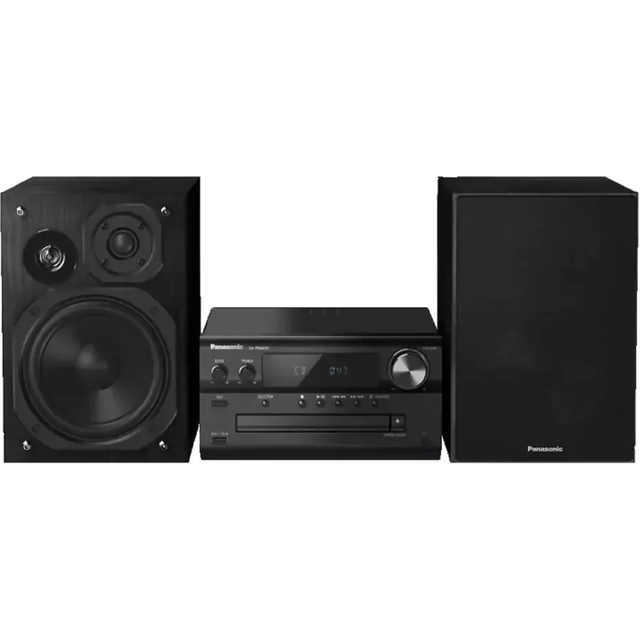 Panasonic SC-PMX92EG-K HiFi-stereosystem, högupplöst ljud, CD, Bluetooth, FM-radio, DAB+, AUX-IN-uppspelning, USB DAC, LincsD-Amp, 3-vägshögtalare, hög ljudkvalitet, svart