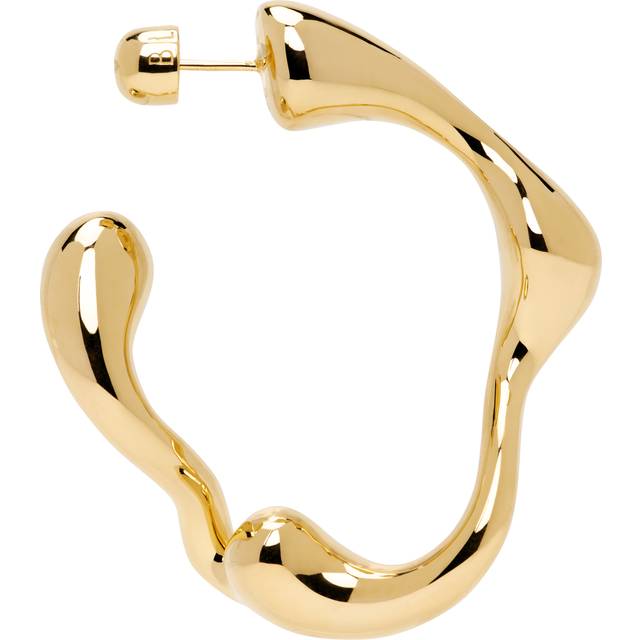 Maria Black Gold Splash Hoop Large Right Single Earring - Goldplated - UNI