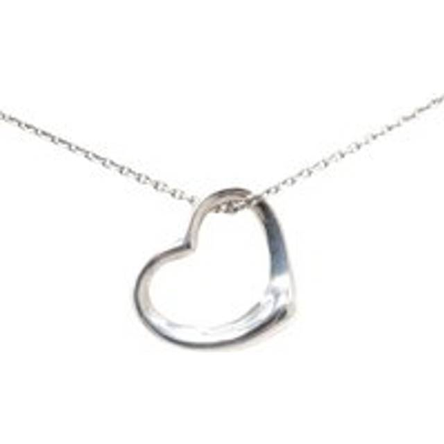 Womens Preloved Return to Tiffany Heart Pendant Necklace Wo - Silver - Grey - One Size