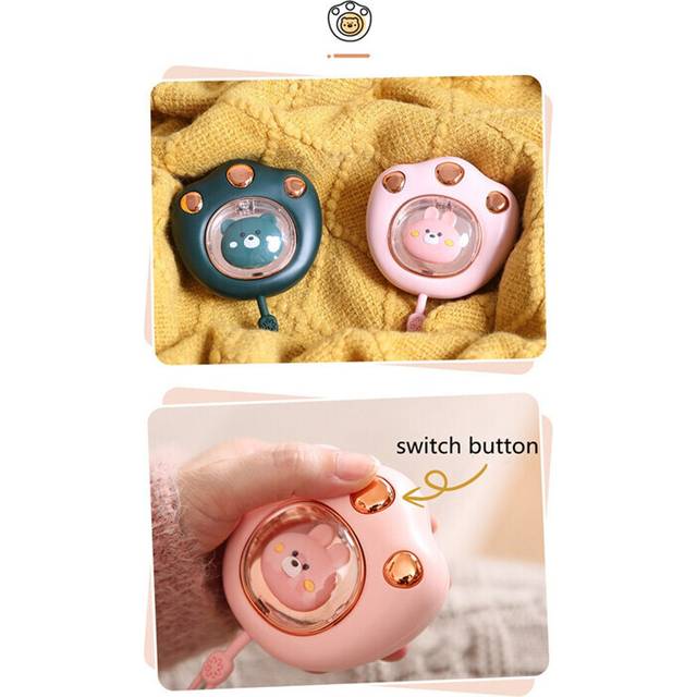 Mini Hand Warmer 1200Mah Household Winter Portable Electric Cute Hand Warmer for Outdoor Travel Warmer Green