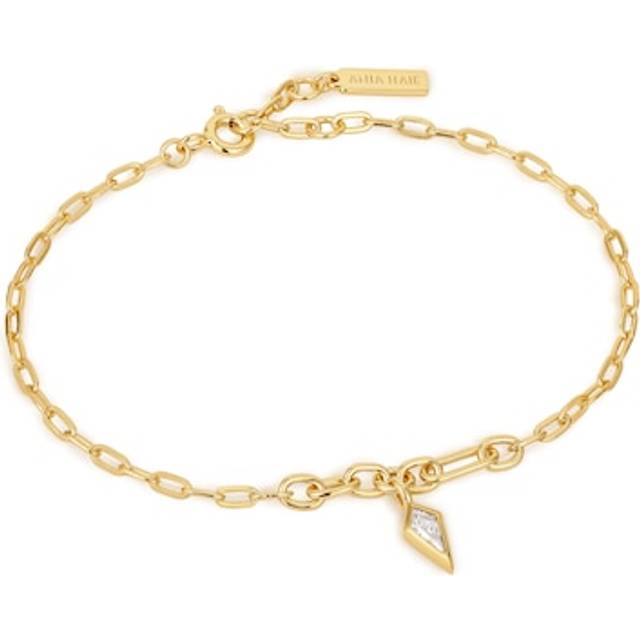 Ania Haie Dance Til' Dawn 14ct Yellow Gold CZ Drop Bracelet