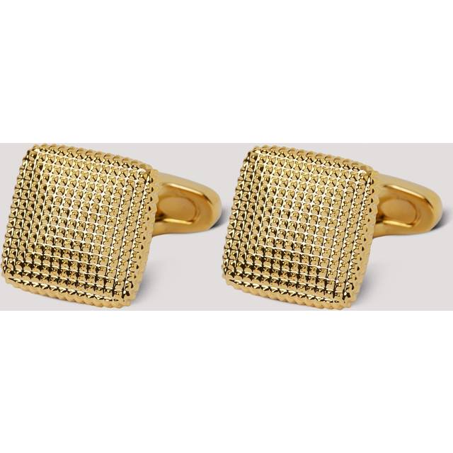 Hawes & Curtis Gold Square Textured Cufflinks Size: One Size